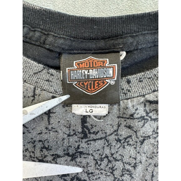 Chester's Harley Davidson Jackson Hole Wyoming Tshirt AOP Mens Large 19x26 Y2K - Picture 4 of 8